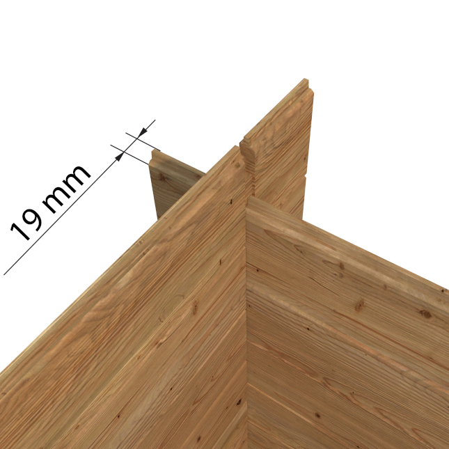 CASETTA IN LEGNO IMPREGNATO ZOE B CM. 216X216 LOSA LEGNAMI